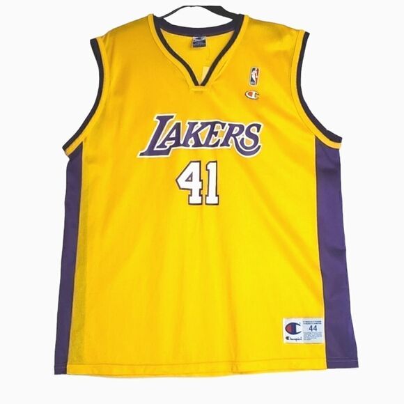VINTAGE #41 GLEN RICE LOS ANGELES LAKERS NBA CHAMPION JERSEY 44 LARGE - Picture 1 of 9